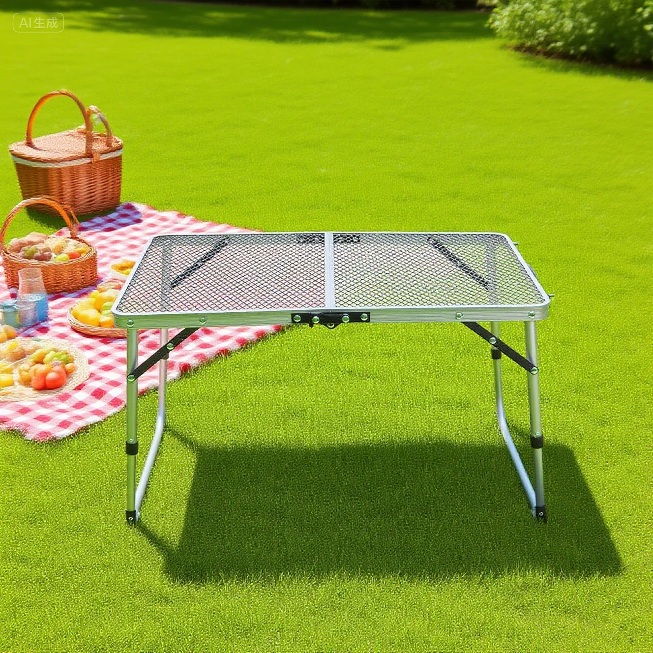 

Универсальный алюминиевый складной стол для пикника, современная уличная металлическая мебель, регулируемая высота для патио, парка и семейных мероприятий
