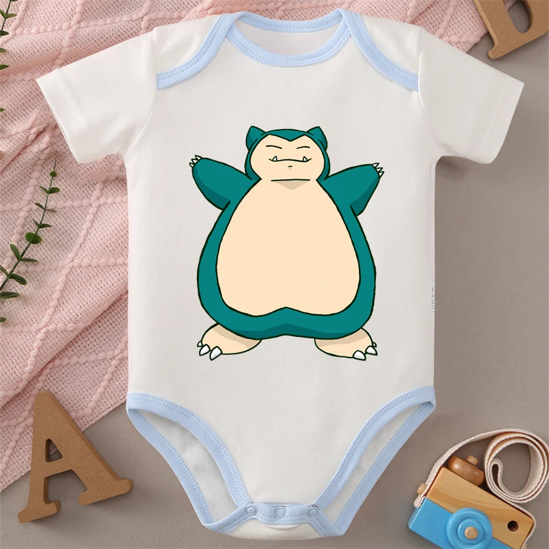 

MINISO карманный монстр снорлакс, 100% хлопок, боди в японском стиле для ребенка, комбинезон для новорожденных от 0 до 12 месяцев