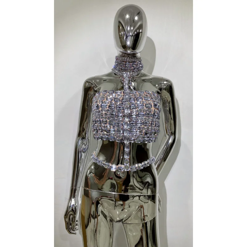 2025Новое поступление, роскошное модное колье со сверкающими бриллиантами, сексуальное легкое роскошное вечернее платье без бретелек, предмет