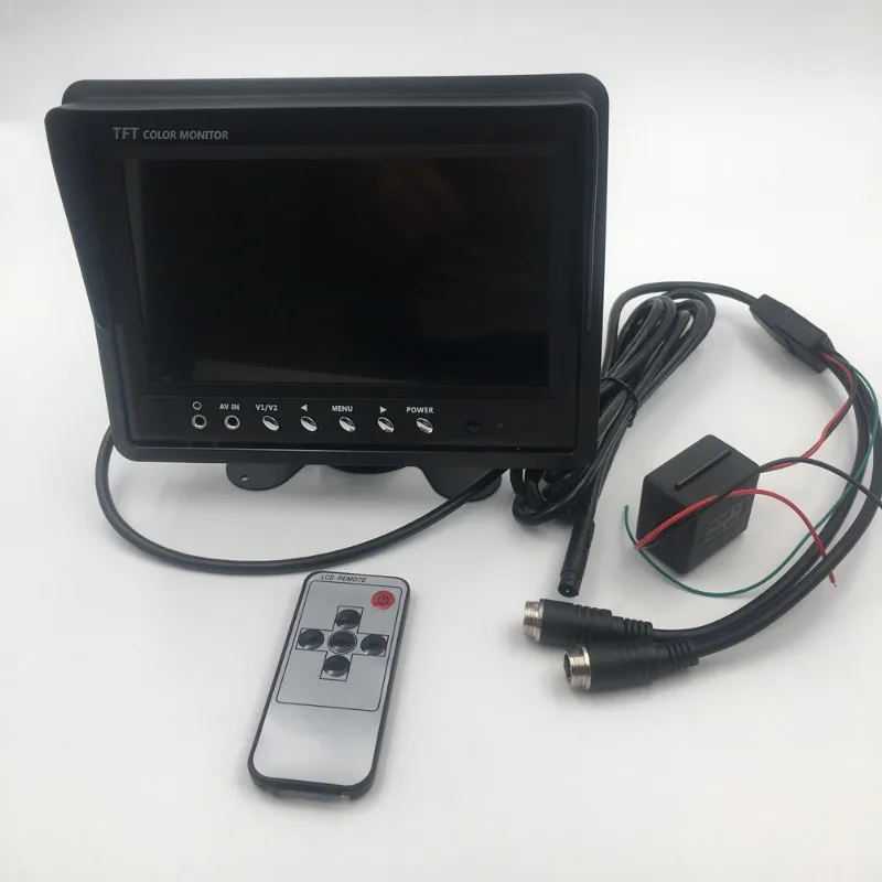 Car mounted display universal LCD high-definition car desktop display monitoring reverse image 1-channel 7-inch display screen