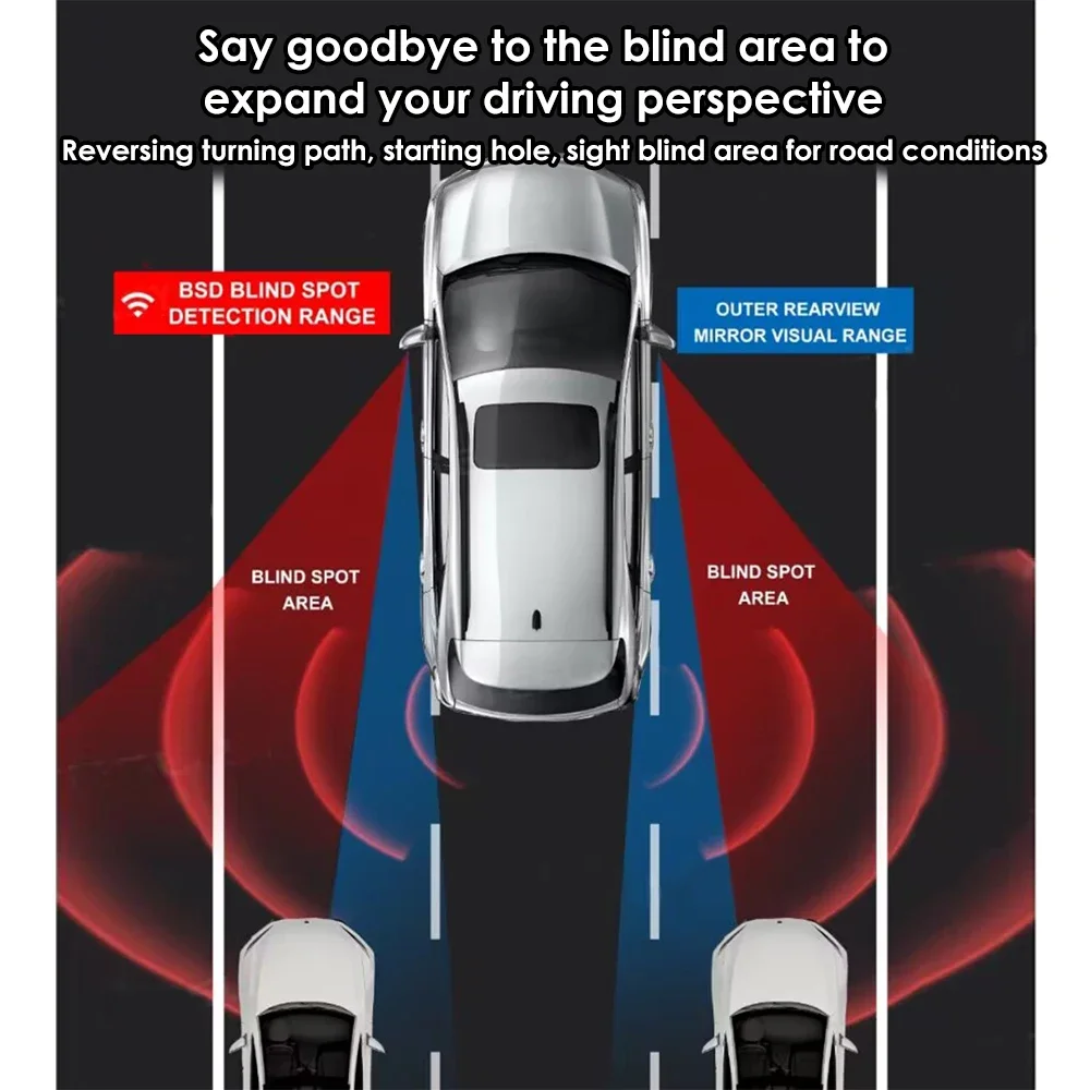 Automotive Parts Car Blind Spot Monitoring System Warning Light For Tesla Model 3/Y Change Overtaking Alert Door Open Reminder