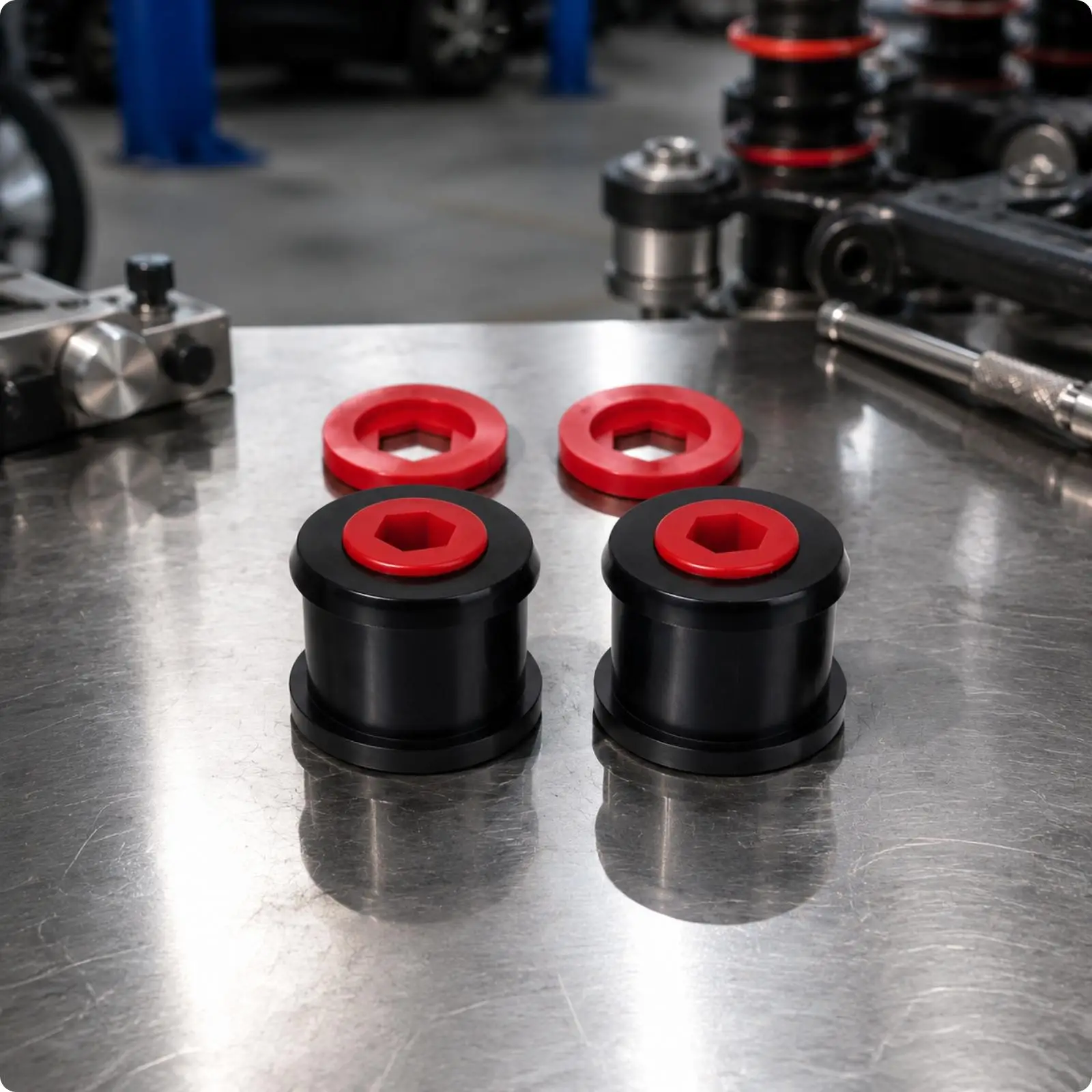 Durable Polyurethane Bushing Kit for Mini R55 R56 R57 R58 R59 Rear Lower Control Arm Flanged Ends Precise Fitment Road