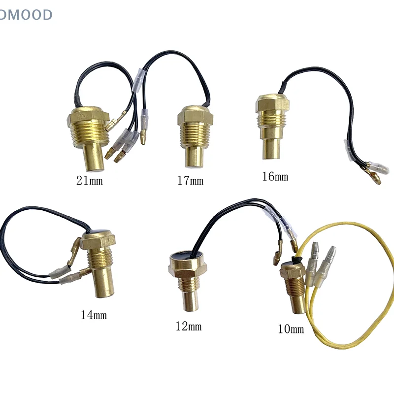 Universal 12V/24V Car Water Temp Gauge Sensor, Ranging 10MM-21MM, One Piece.