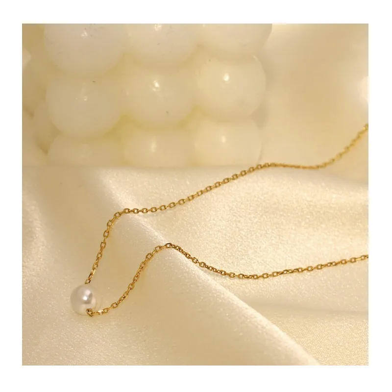 

Simple South Korea Dongdaemun Pearl Necklace New Simple Shijia Simple Clavicle Chain Direct Sales