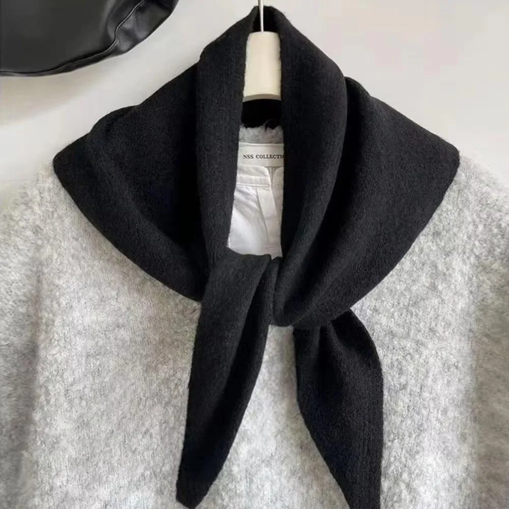 New Multi-functional Wool Knitted Scarf Warm Breathable Triangular Scarf Women Shawl Winter