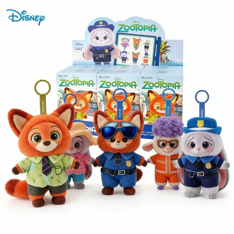

Виниловая слепая коробка Disney Zootopia, милый персонаж мультфильма, плюшевая сумка, подвесные игрушки, милая фигурка животного, коллекционный подарок-сюрприз