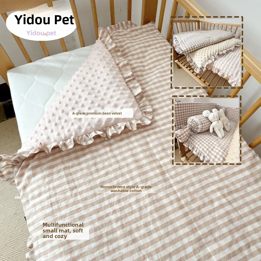 

Многофункциональный комфортный коврик-лежанка для собак из чистого хлопка с цветочным узором, аксессуар для дома для животных