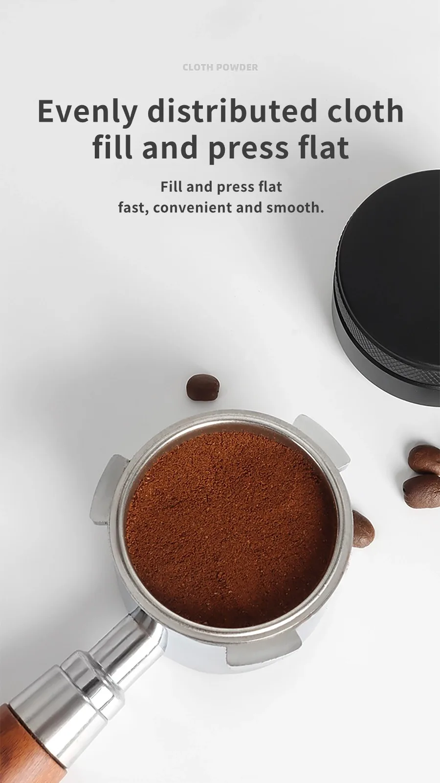 Kaffeeverteiler für Espresso / Nivellierwerkzeug mit 3 geneigten Ebenen, Verstellbarer Palm-Tamper, Passend für 51/53/58 mm Siebträgernivellierwerkzeug kaffeeverstellbarer tamperpalm tamper barista kaffee verteilwerkze – Detail 7