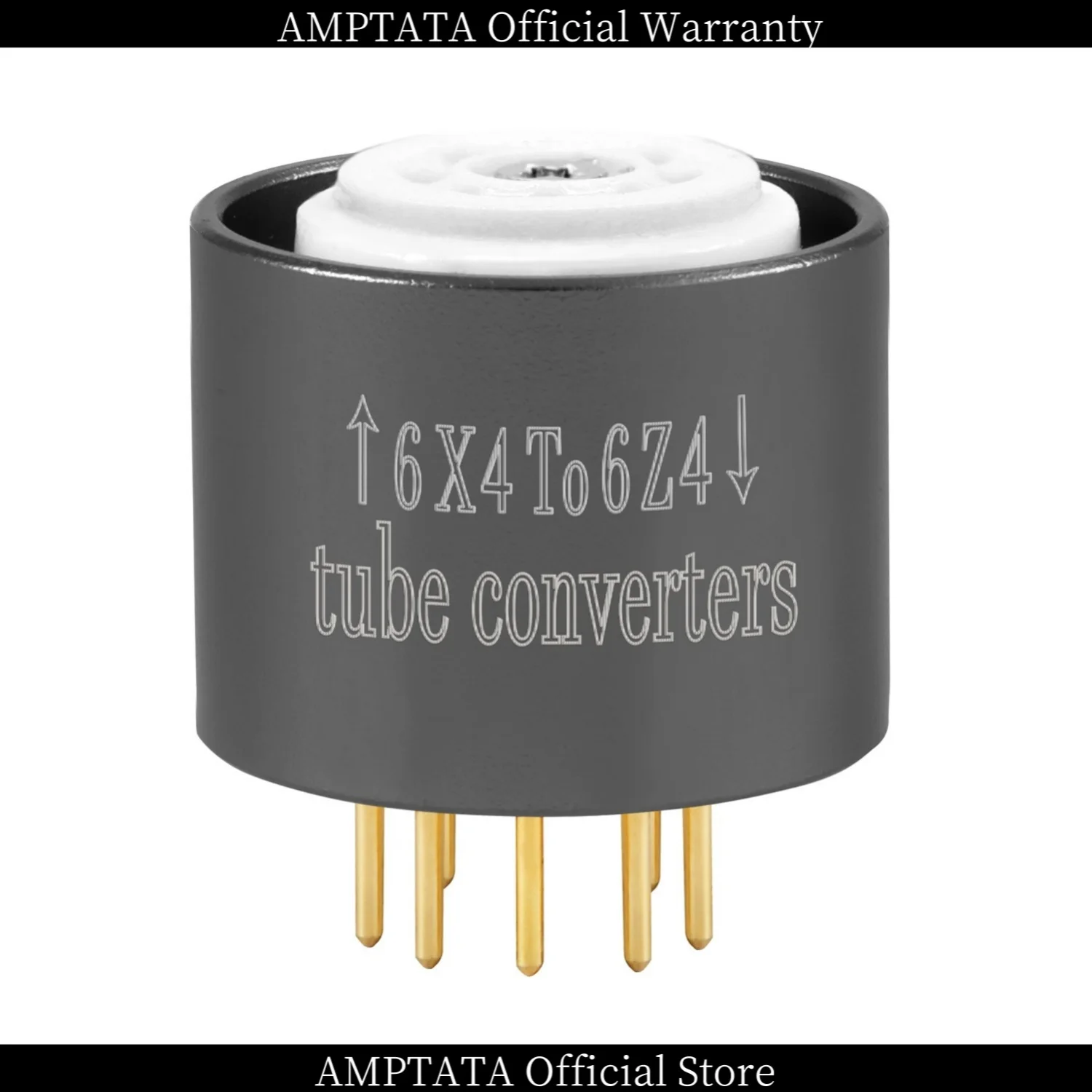 AMPTATA / 6X4 إلى 6Z4 / محول مقبس محول أنبوب الفراغ / دبوس نحاسي نقي مطلي بالذهب عيار 24 قيراط / جيتار مضخم مسبقًا