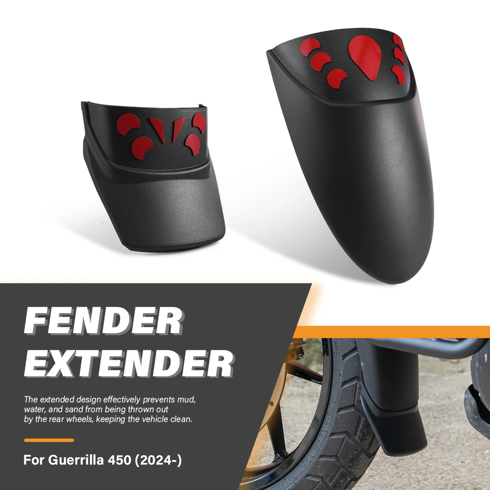 For Guerrilla 450 2024 2025 Front / Rear Fender Extender Mudguard Extension Splash Guard Protector Motorcycle Accessories