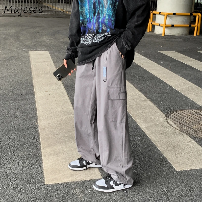 

Baggy M-3XL Pants Men American Streetwear Tactical Wide Leg Trousers Pantalones Camping Military Handsome Hip Hop Vintage Cool