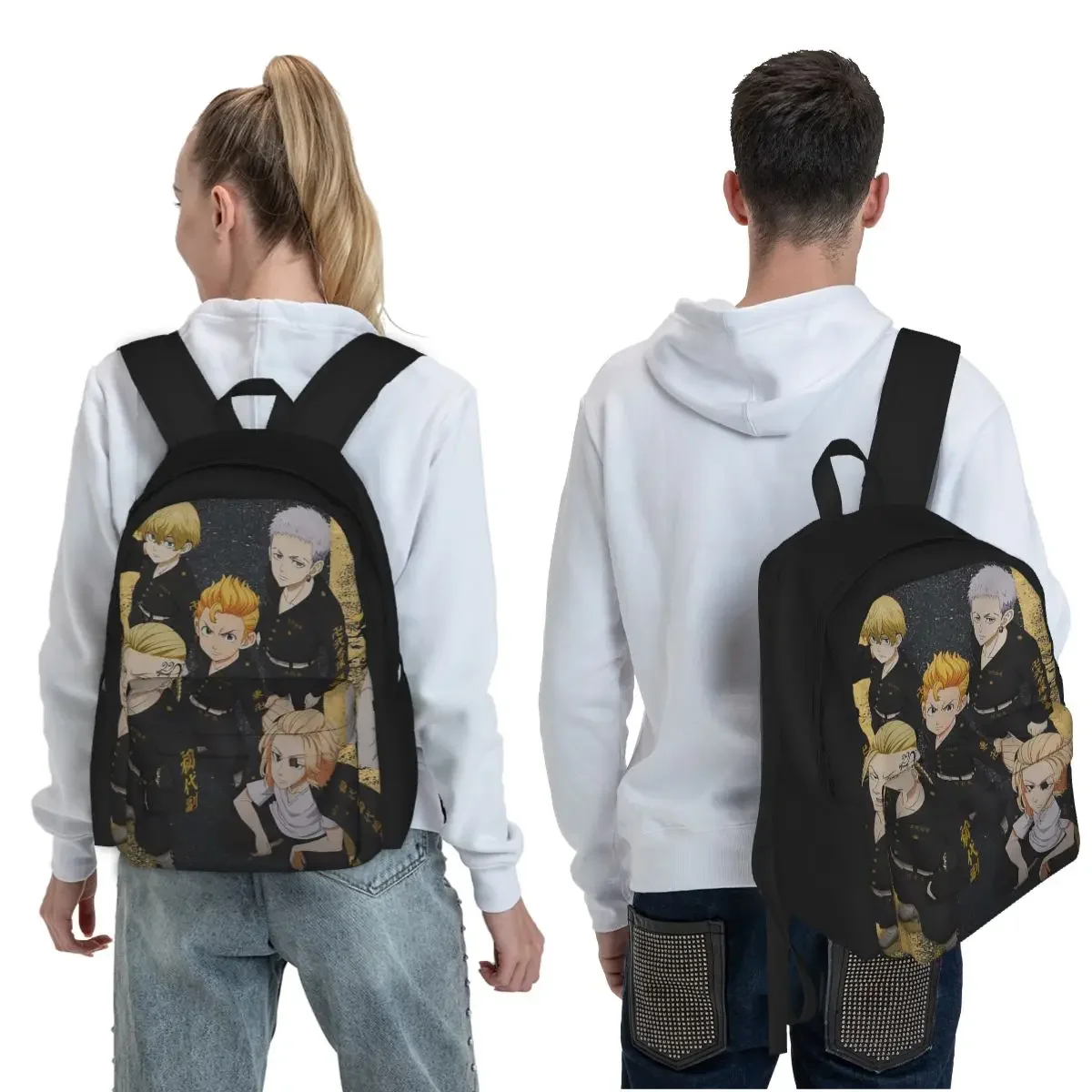 Tokyo Revengers Student Backpack School Bag Hiking Travel Daypack for Men Women Fashion Bookbag Shoulder Bags