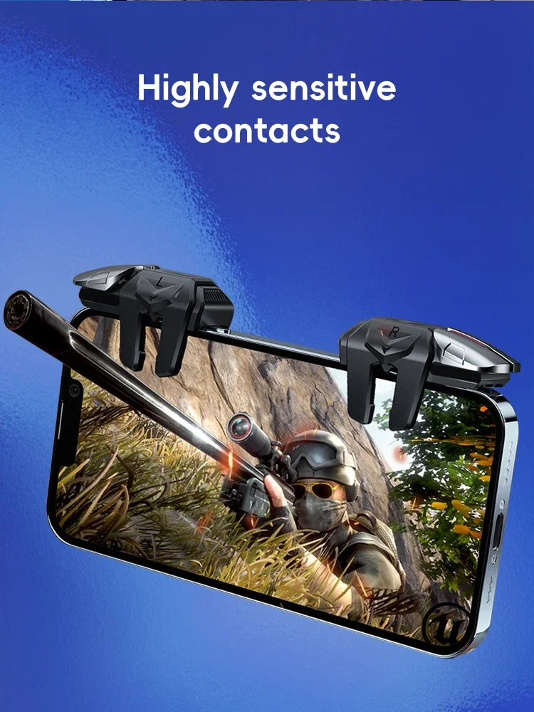 DATA FROG Six Fingers G21 Mobile Game Trigger for PUBG Phone Aim Shooting L1 R1 Key Alloy Button for Universal Gamepad Joystick - view 6