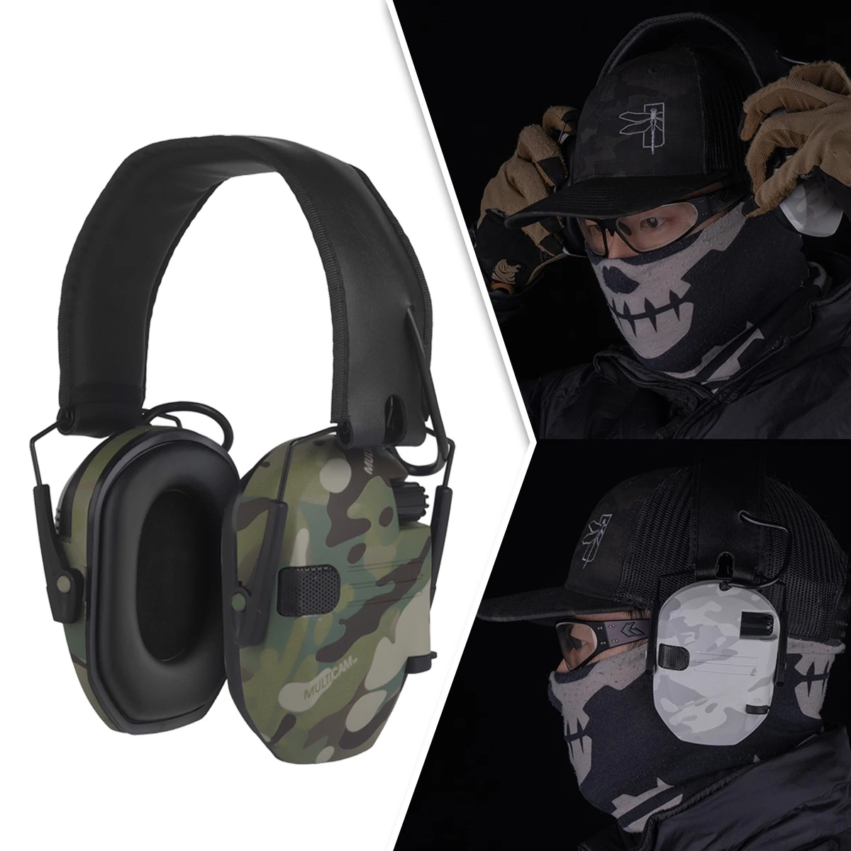 

Shooting Ear Protection Training Earphones Adjustable Multi-Noise Reduction Wired Headphones For Outdoor Airsoft Hunting Range