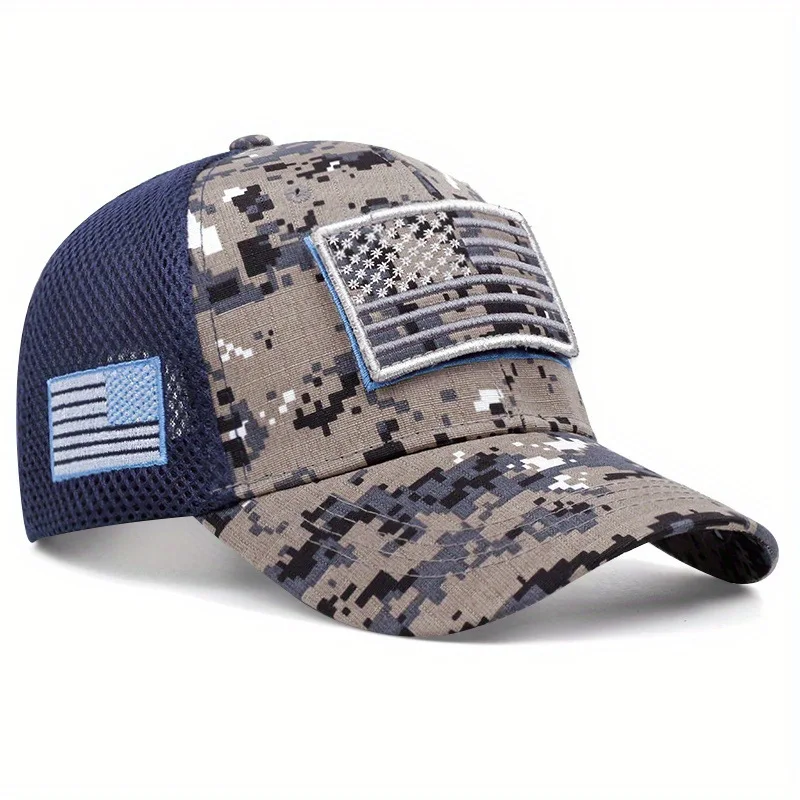 Outdoor Trend Fishing Hat Summer Camouflage Men's and Women's Hats Innovative Velcro Baseball Cap Sports Breathable Mesh Cap