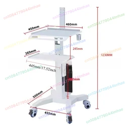 Medical Dental Scanner Cart Intraoral Scanner Trolley Tool Cart with Bracket Tray Mobile Workstation