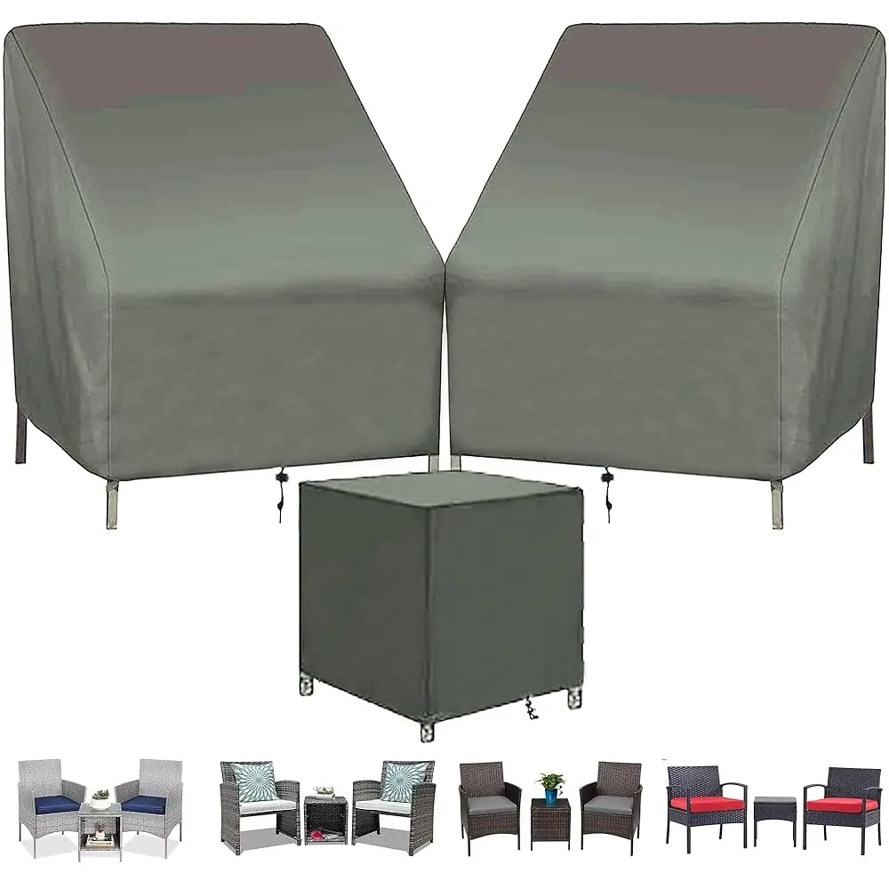 

Комплект чехлов для садовой мебели, 3 шт., для уличных диванов и кресел, из прочной водонепроницаемой ткани 420D, подходит для уличной мебели.