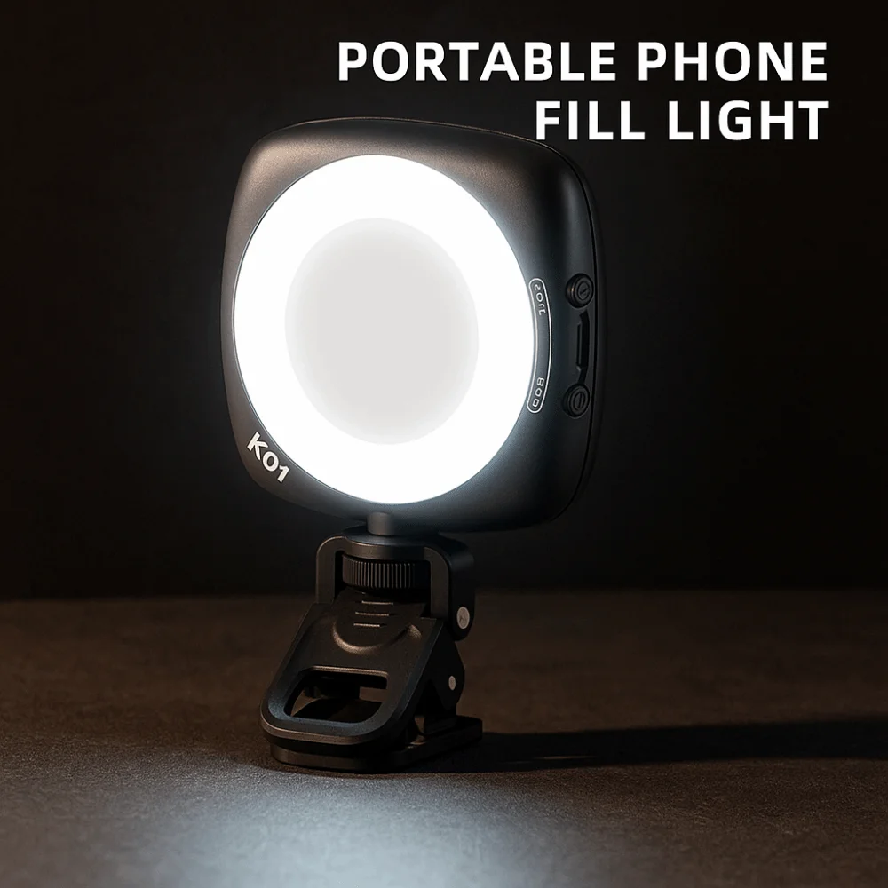 With Makeup Mirror Phone Selfie Light Portable Rechargeable Mobile Phone Fill Light Mini Detachable LED Phone Fill Light Vlog
