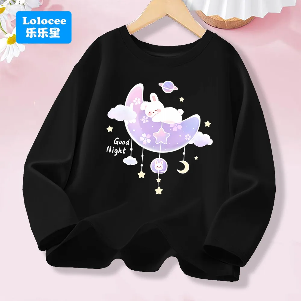 2026 Spring New Design Kids Long Sleeve T-Shirt -Moon Rabbit 