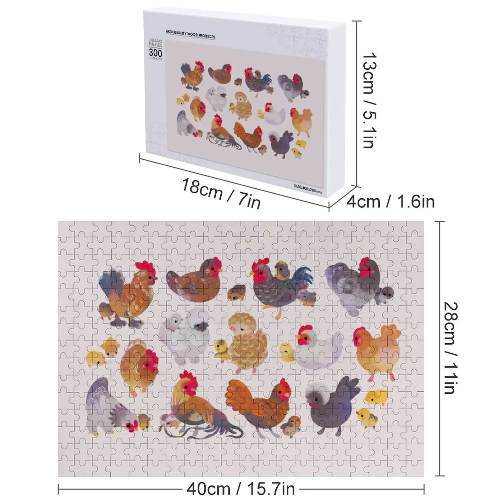 鶏とひよこ - パステル ジグソーパズル 子供向けのカスタマイズされたギフト 子供向けのジグソーパズル カスタム子供用ギフトパズル