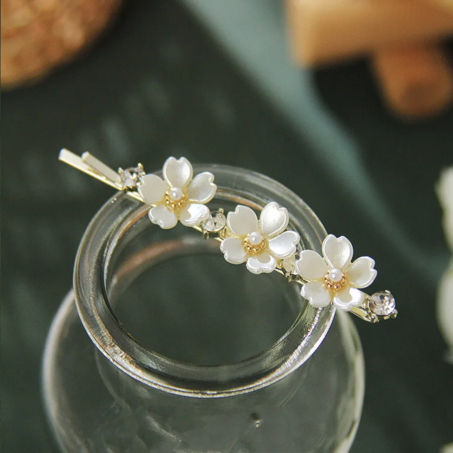 New Shiny Rhinestone Hairpins For Women Fashion Flowers Gold Silver Color Hair Clip Girl Hair Accessories Hairgrips Jewelry Gift