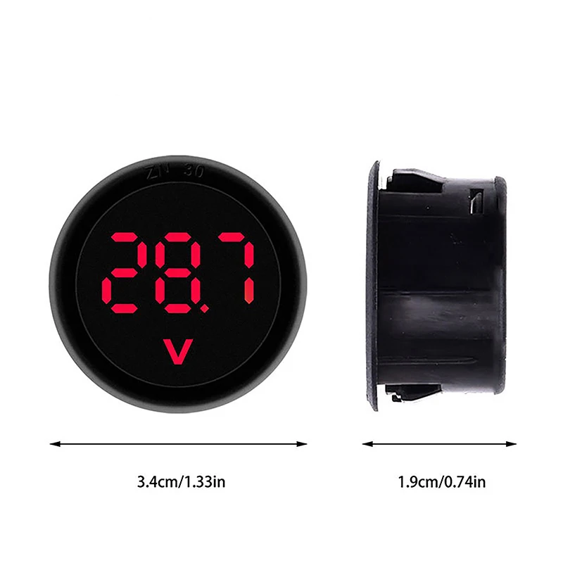 Tampilan Digital LED Voltmeter dua kawat DC 4-100V; Pengukur Arus Tegangan Kendaraan; Panel Monitor Penguji Pendeteksi Volt
