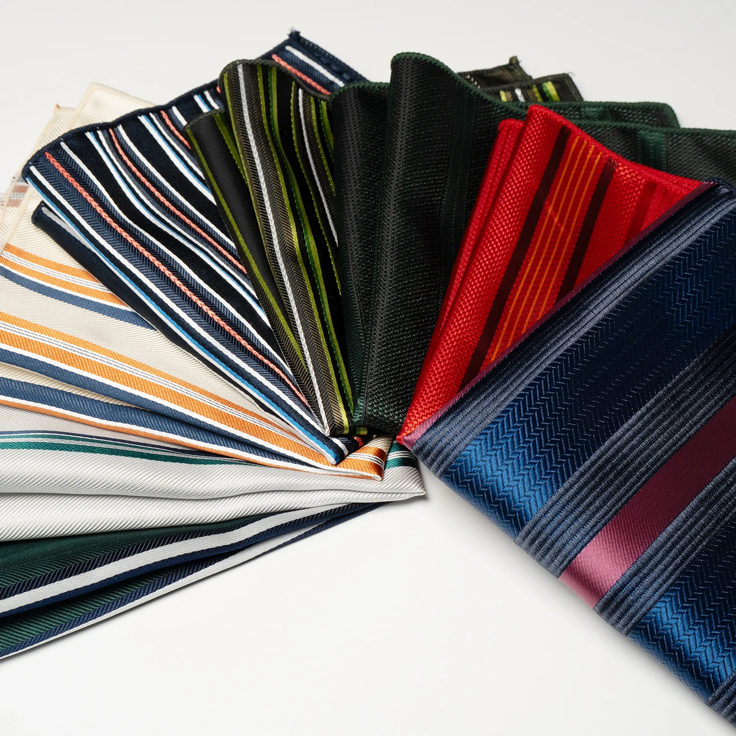 4pcs Men's Classic Pocket Square Towel Paisley Striped Handkerchief Suit Shirt Accessories Wedding Party Navy Red Hanky