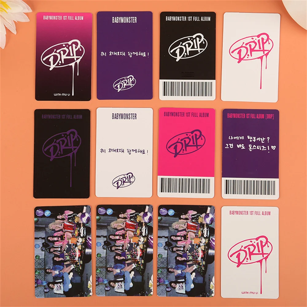 ไอดอลKpop Babymonsterใหม่อัลบั้มหยดขนาดเล็กการ์ดLOMO RUKA PHARITA ASA AHYEON RAMI RORA CHIQUITAแฟนของขวัญคอลเลกชัน