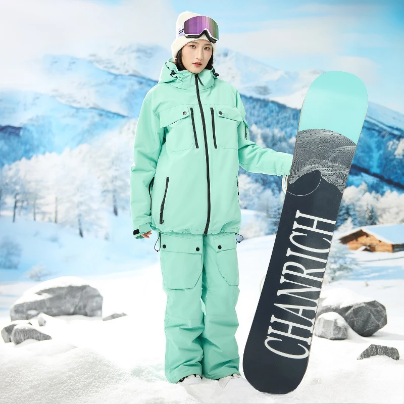 

2026 New Skiing Suit 3L Unisex Women' Jackets Men's Ski Pants Winter Windproof Thermal Waterproof Snowboarding Outdoors Overall