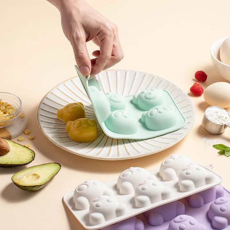 Food Grade Silicone Bear Mold 6 Cavity Non-Stick Baking Molds for Cake Muffin  Food Ice Cube Chocolate Reusable Kitchen Gadget - view 4