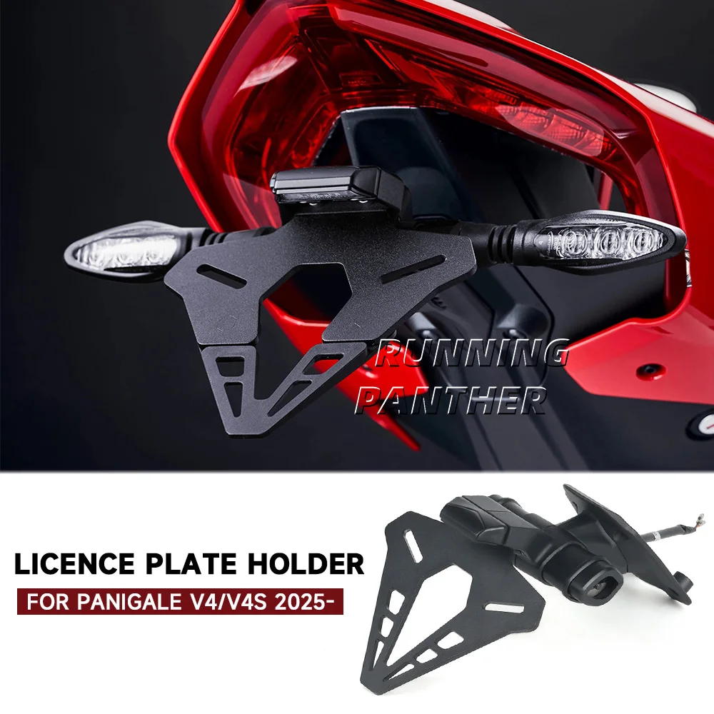 

Motorcycle License Plate Holder For Ducati PANIGALE V4 V4S 2025- Rear Short Tail Stock Tailstock Frame Bracket Kit Accessories