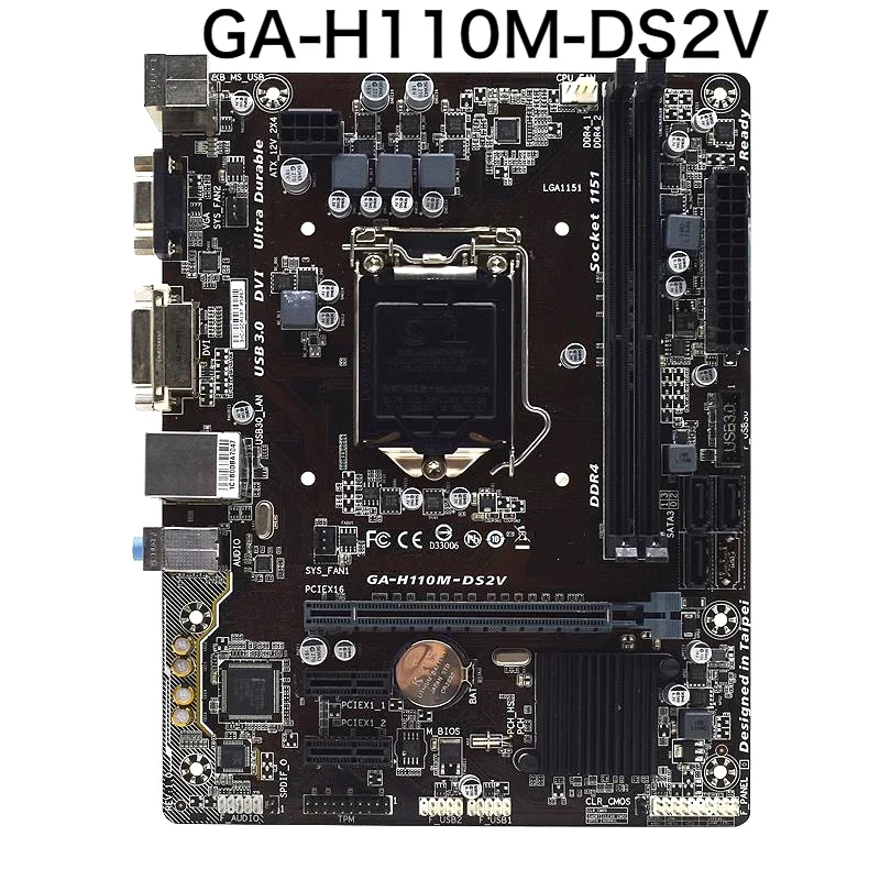 

For Gigabyte GA-H110M-DS2V Desktop Motherboard H110M DS2V LGA 1151 DDR4 Mainboard 100% Tested OK Fully Work Free Shipping