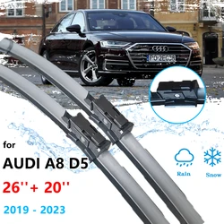 2x For Audi A8 D5 55 TFSI 2019~2023 Frameless Wiper Blades Brushes Rubber Window Windshield Windscreen Cleaning Car Accessories