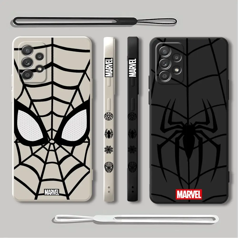 Marvel spiderman cool Phone Case for Samsung Galaxy A42 A21s A34 A32 A13 A52 A72 A23 A22 A11 A12 A24 A53 Square Liquid Cover