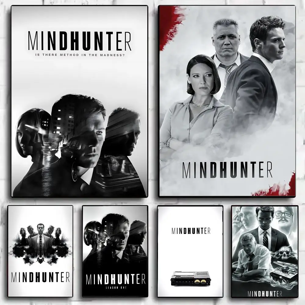 Crime TV Show M-Mindhunter Poster Wall Art Print Sticker for Bedroom Living Room Dorm Office Modern Home Decor
