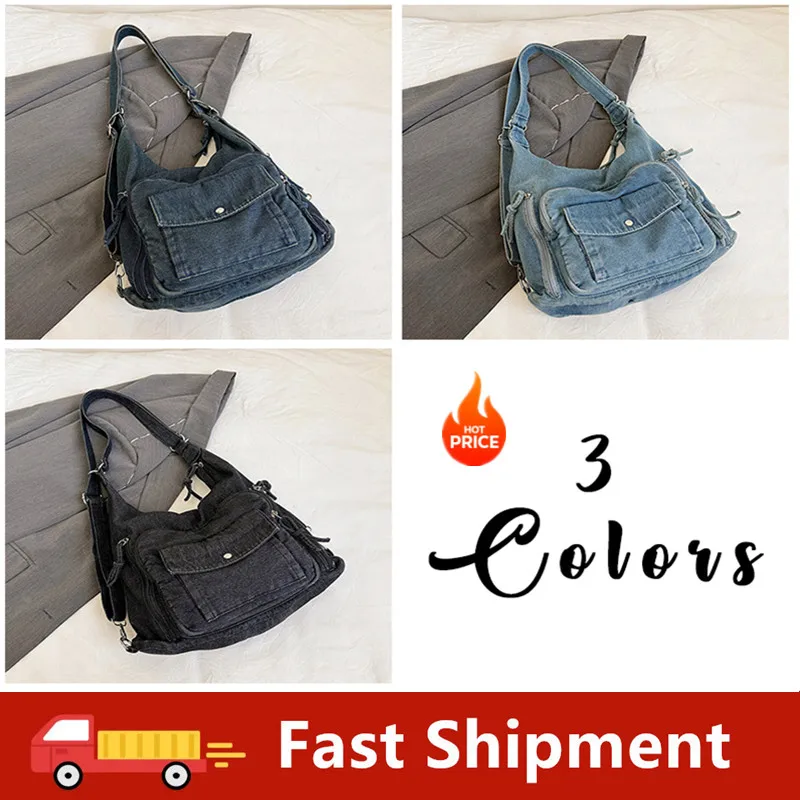 

Women's Denim Shoulder Bags Casual Large Capacity Tote Bag Bolsos De Mujer Sac De Luxe Femme Bags For Women Designer Luxury Bag