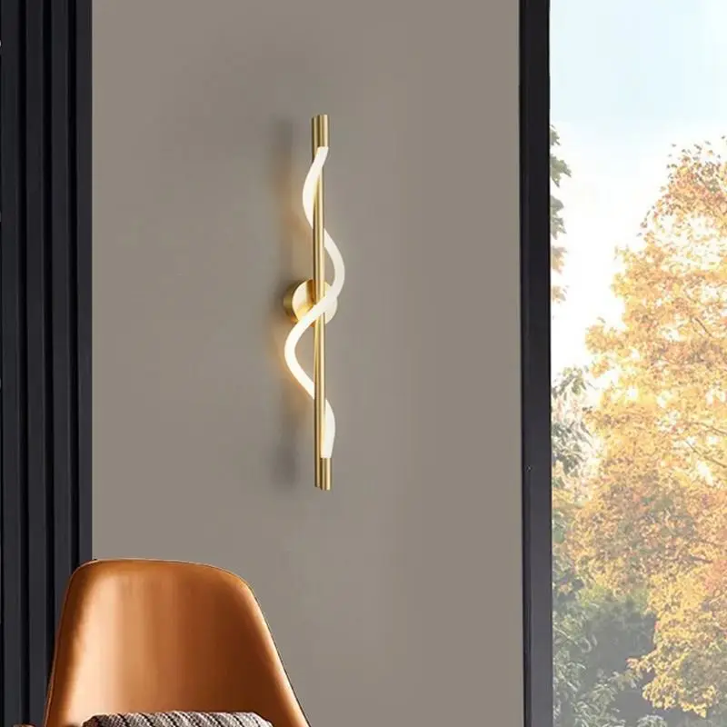 SANDYHA Modern Minimalist Long Strip LED Wall Lamp Accent Lighting Sleek Design for Living Room Bedroom Aisle Study Home Decor