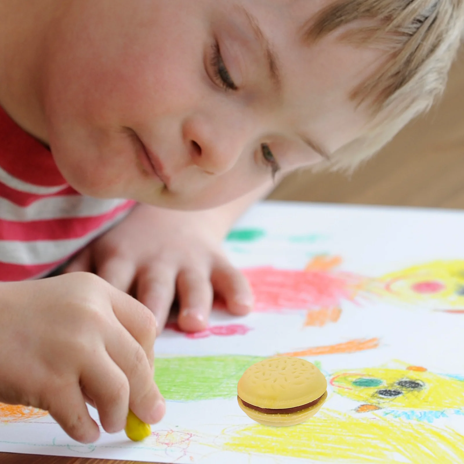 

5Pcs Macaron Erasers Rubber Mini Cute Eraser Set for Students Classroom Educational Stationery Food Erasers