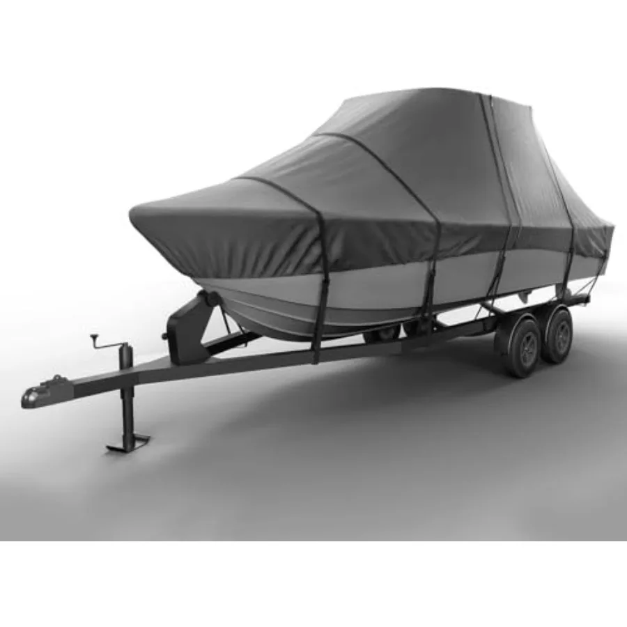 

T-Top Boat Cover Waterproof UV Resistant for Center Console Boats up to 24ft Long 102in Wide Durable Snug Fit