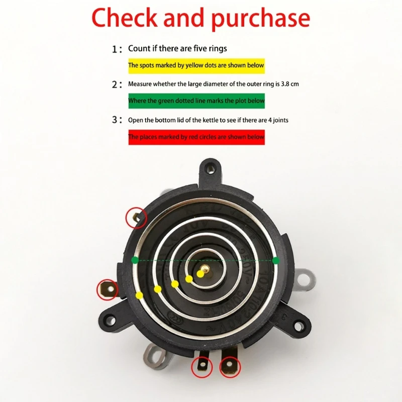 Electric Kettle Thermostat Base Coupler Replacement Repair Parts Durable Dropship