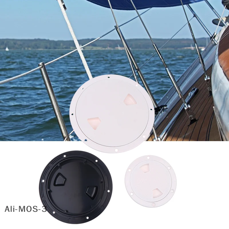 

【S】ABS Plastic Round Non-Slip Inspection Hatches Screw Out Access Hatch Cover 4'' 6'' 8'' With Detachable Cover For Kayaks Yacht