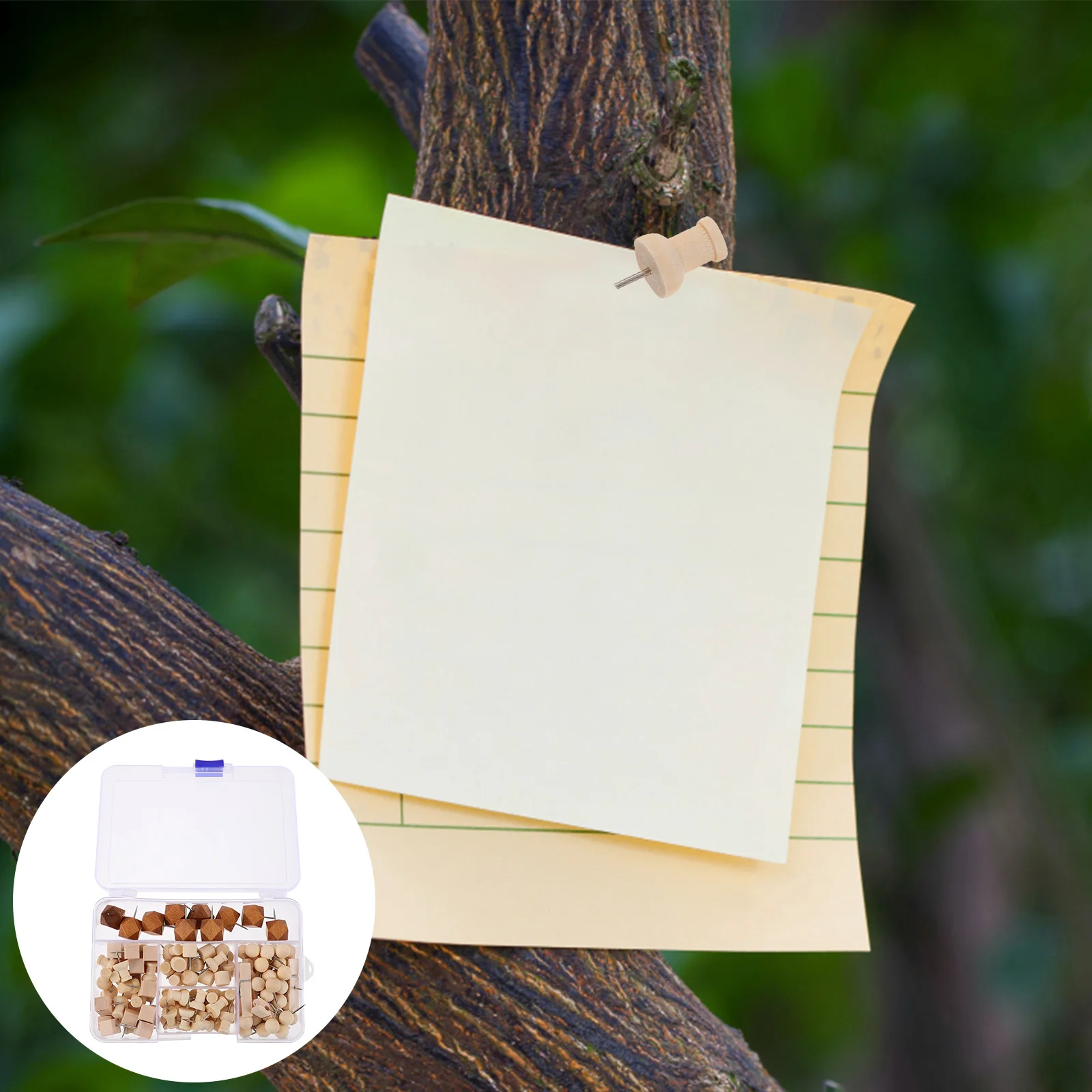 

128 Pieces Styles Soft Cork Thumb Tacks Push Bulletin Board Push Pin for Photo Wall Decor Map Markers Office Supplies