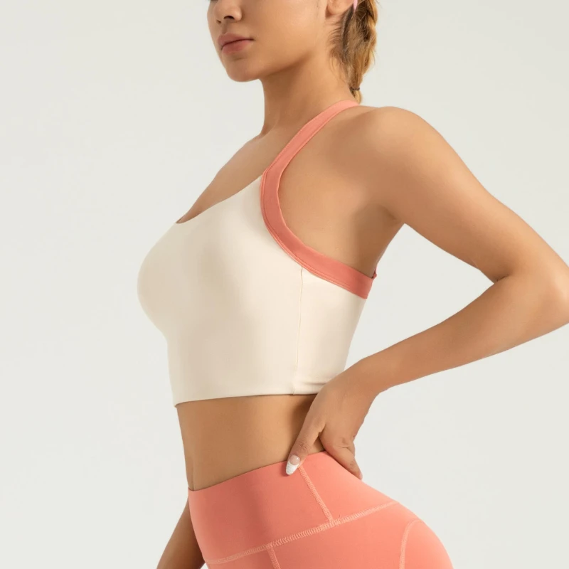 MIML High Strength Shock-proof Women's Gym Yoga Vest Fixed Chest Workout Pilates Tops Sporty Fitness Clothing for Women