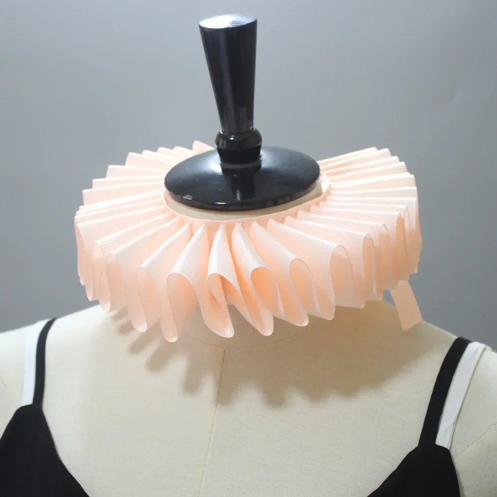 Vintage Renaissance Ruffle Fake Collar Victorian White Black Neck Ruff Medieval Court Noble Elizabeth Clown False Collar