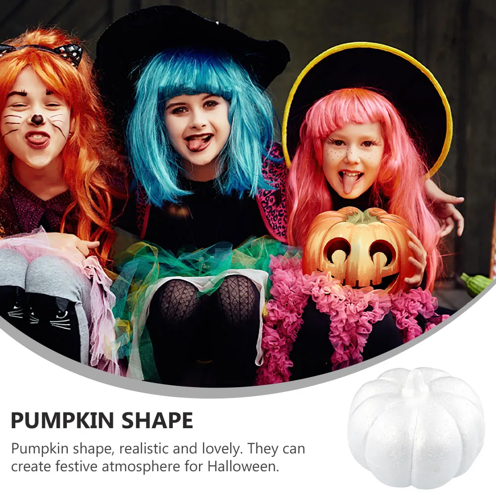 

Foam White Pumpkin Mold Mini Pumpkins Embryo DIY Accessories Graffiti Decorations Handmade Halloween Party Supplies Realistic