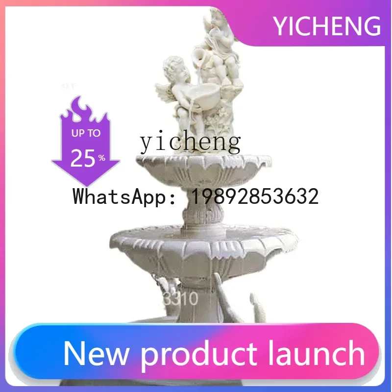 

T4 Открытый, садовый песчаник, скульптура с струящейся водой, большой орнамент, европейский ландшафтный орнамент