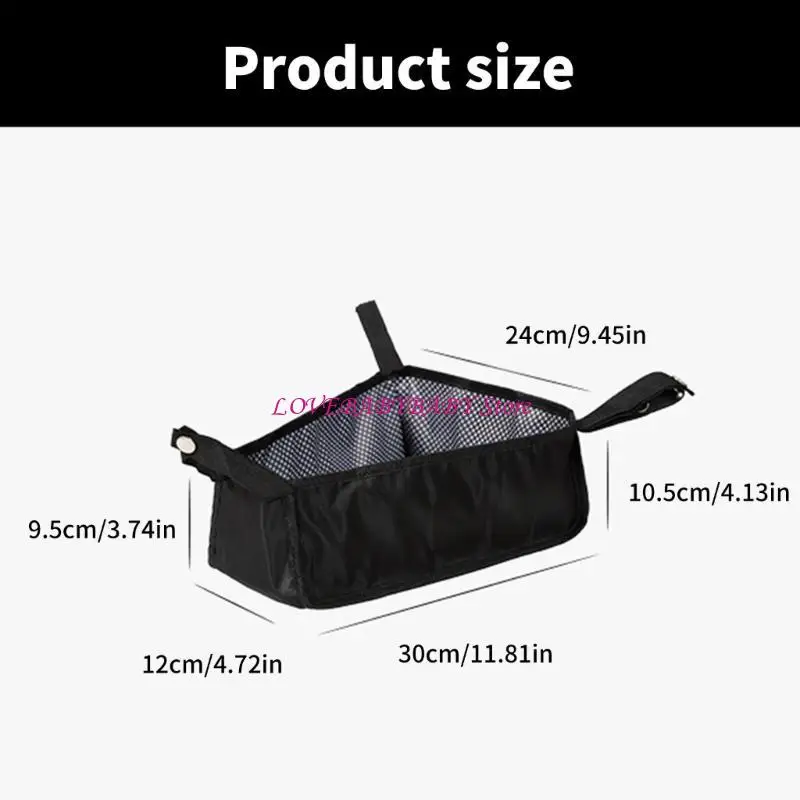 ポータブルベビーカーボトムストレージバスケット大容量オーガナイザーバッグコンテナおむつと牛乳ボトル4XBC