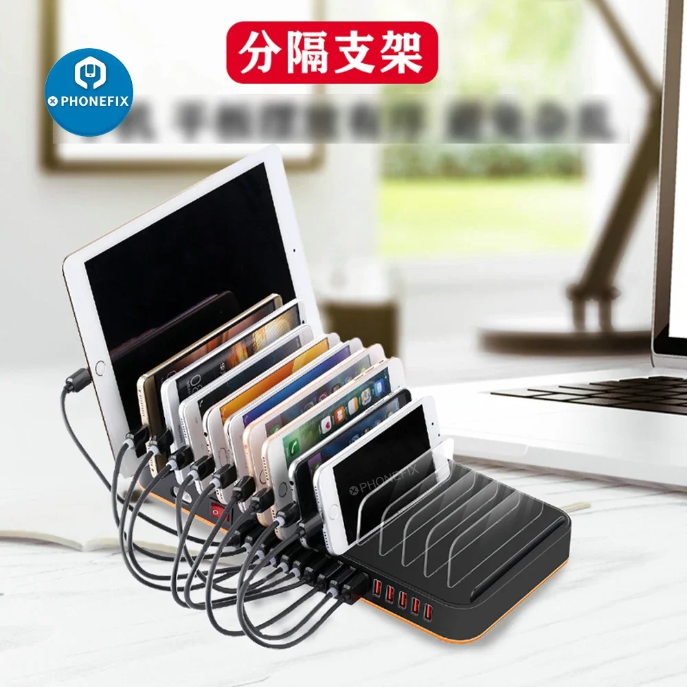 Quick USB Charger Multi 15 Ports 100/180W 3.0 PD Fast Charge Mobile Phone Charging Station Organizer For Cellphone Tablet Laptop