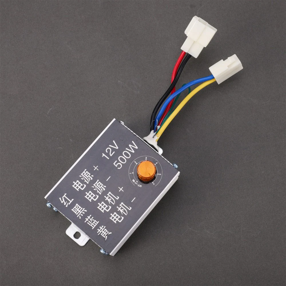 

12V/24V Electric Fertilizer Speed Controller with Switch DC Motor Speed Regulator 500W High Power DC Motor Speed Governer