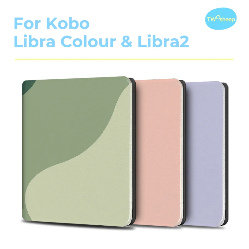 

Twosheep для Kobo Libra Color и Kobo Libra2 Защитный чехол 7-дюймовый чехол для электронной книги с функцией автоматического сна и пробуждения с узорами